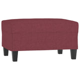 Repose-pied Rouge bordeaux 70x55x41 cm Tissu