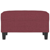 Repose-pied Rouge bordeaux 70x55x41 cm Tissu