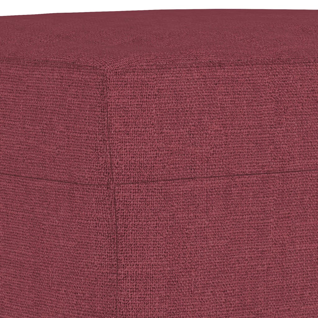 Repose-pied Rouge bordeaux 70x55x41 cm Tissu