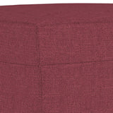 Repose-pied Rouge bordeaux 70x55x41 cm Tissu