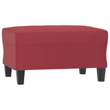 Repose-pied Rouge bordeaux 70x55x41 cm Similicuir