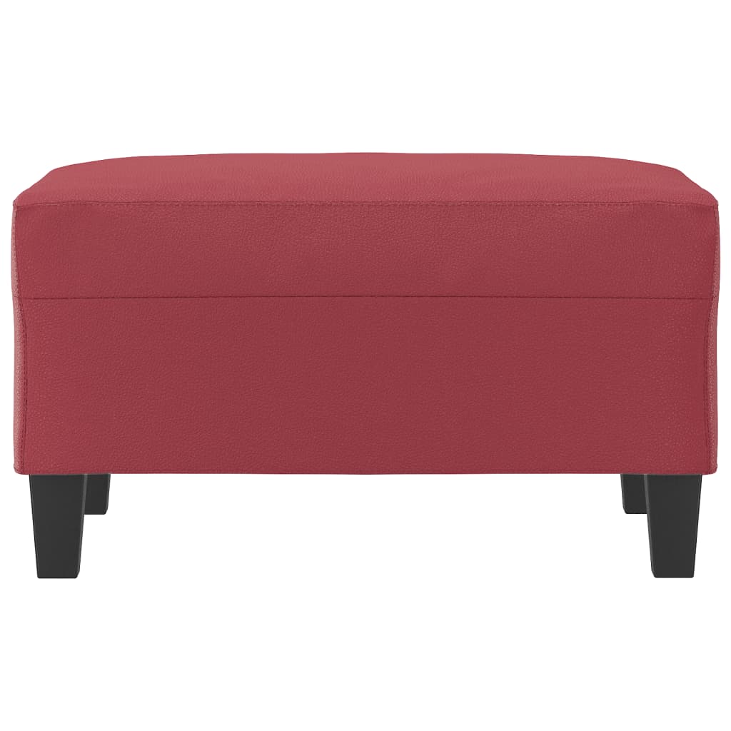 Repose-pied Rouge bordeaux 70x55x41 cm Similicuir