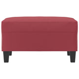 Repose-pied Rouge bordeaux 70x55x41 cm Similicuir