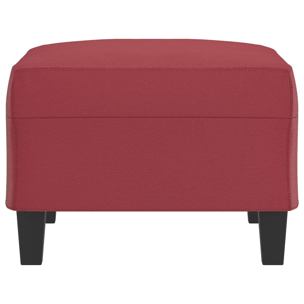 Repose-pied Rouge bordeaux 70x55x41 cm Similicuir