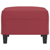 Repose-pied Rouge bordeaux 70x55x41 cm Similicuir