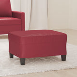 Repose-pied Rouge bordeaux 70x55x41 cm Similicuir