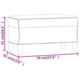 Dunkelgraue Bank 70x35x41 cm Stoff