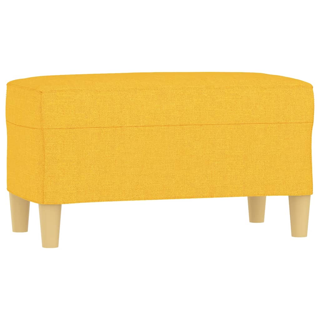 Banc Jaune clair 70x35x41 cm Tissu