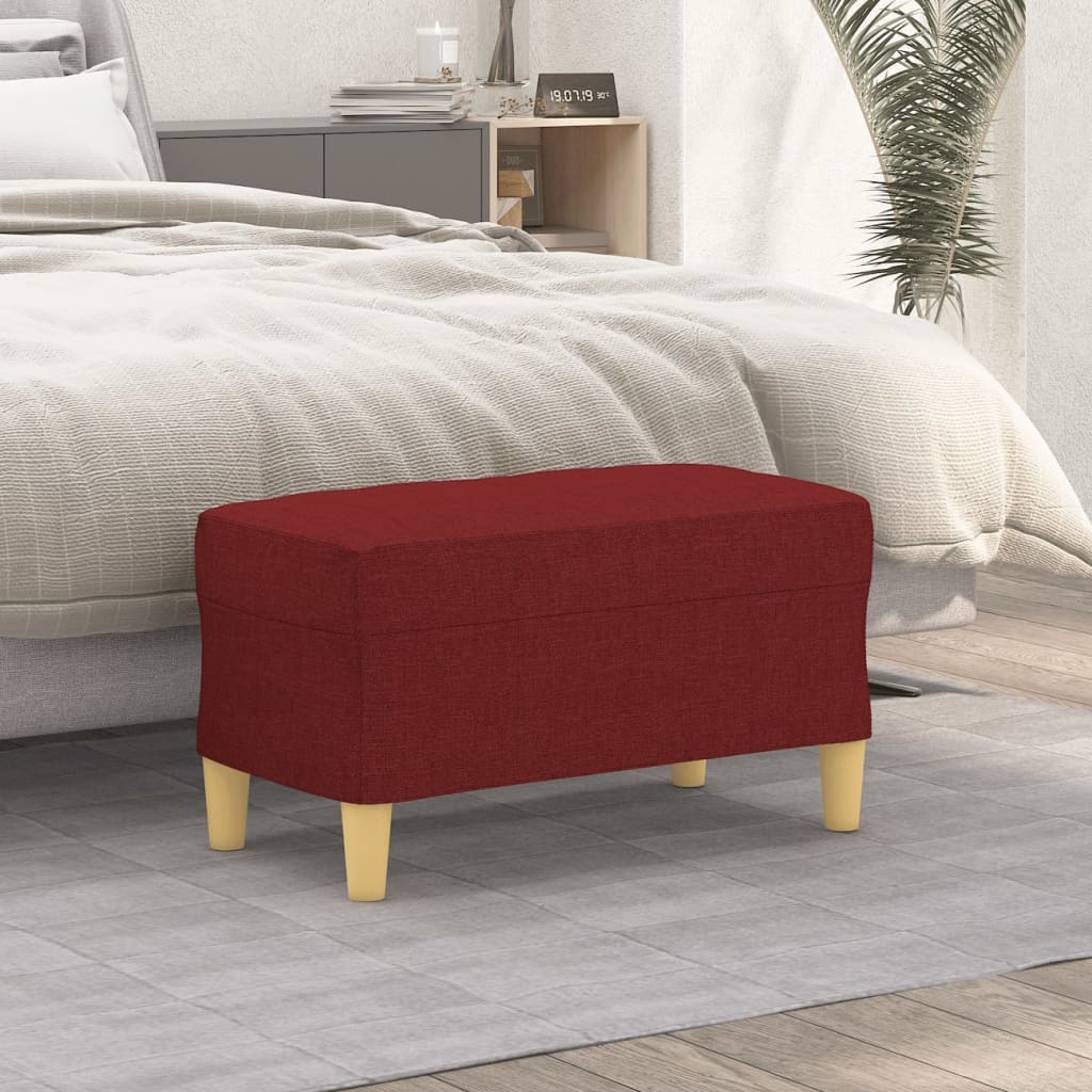 Banc Rouge bordeaux 70x35x41 cm Tissu