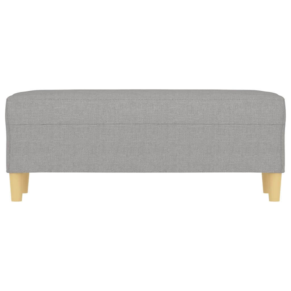 Banc Gris clair 100x35x41 cm Tissu