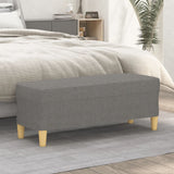 Banc Gris foncé 100x35x41 cm Tissu