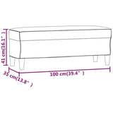 Hellgelbe Bank 100x35x41 cm Stoff