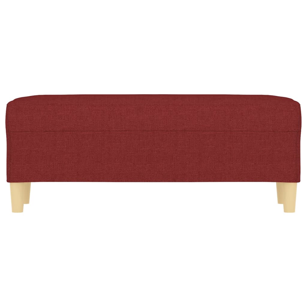 Banc Rouge bordeaux 100x35x41 cm Tissu