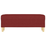 Banc Rouge bordeaux 100x35x41 cm Tissu