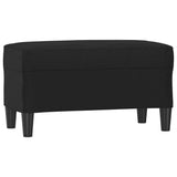 Banc Noir 70x35x41 cm Similicuir