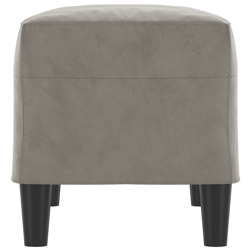 Banc Gris clair 70x35x41 cm Velours