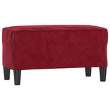 Banc Rouge bordeaux 70x35x41 cm Velours