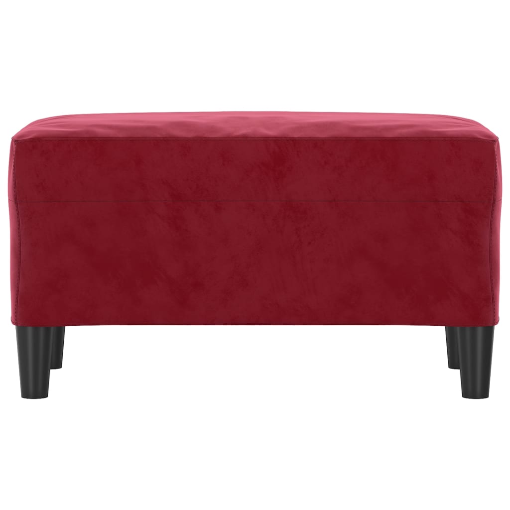 Banc Rouge bordeaux 70x35x41 cm Velours