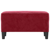 Banc Rouge bordeaux 70x35x41 cm Velours