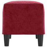 Banc Rouge bordeaux 70x35x41 cm Velours