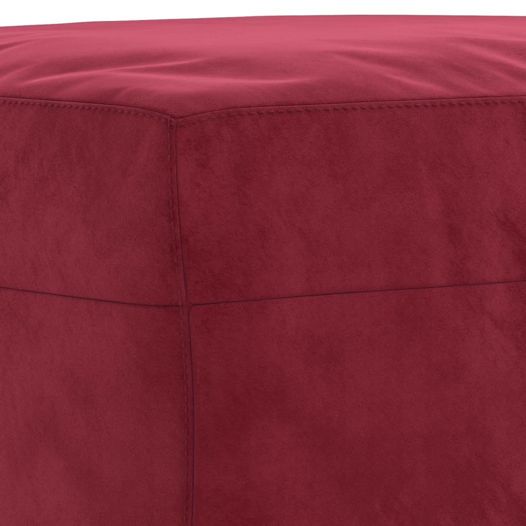 Banc Rouge bordeaux 70x35x41 cm Velours