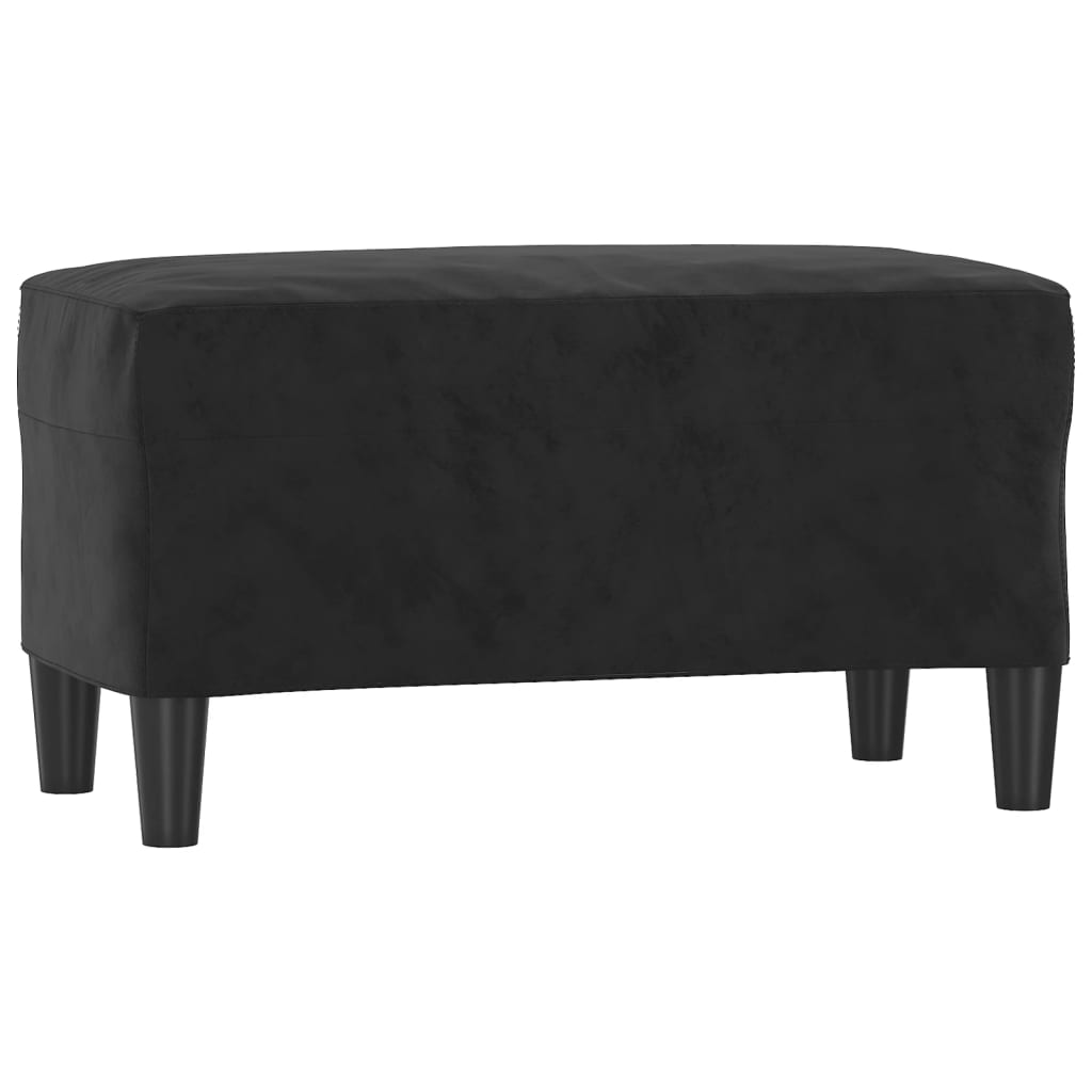 Banc Noir 70x35x41 cm Velours