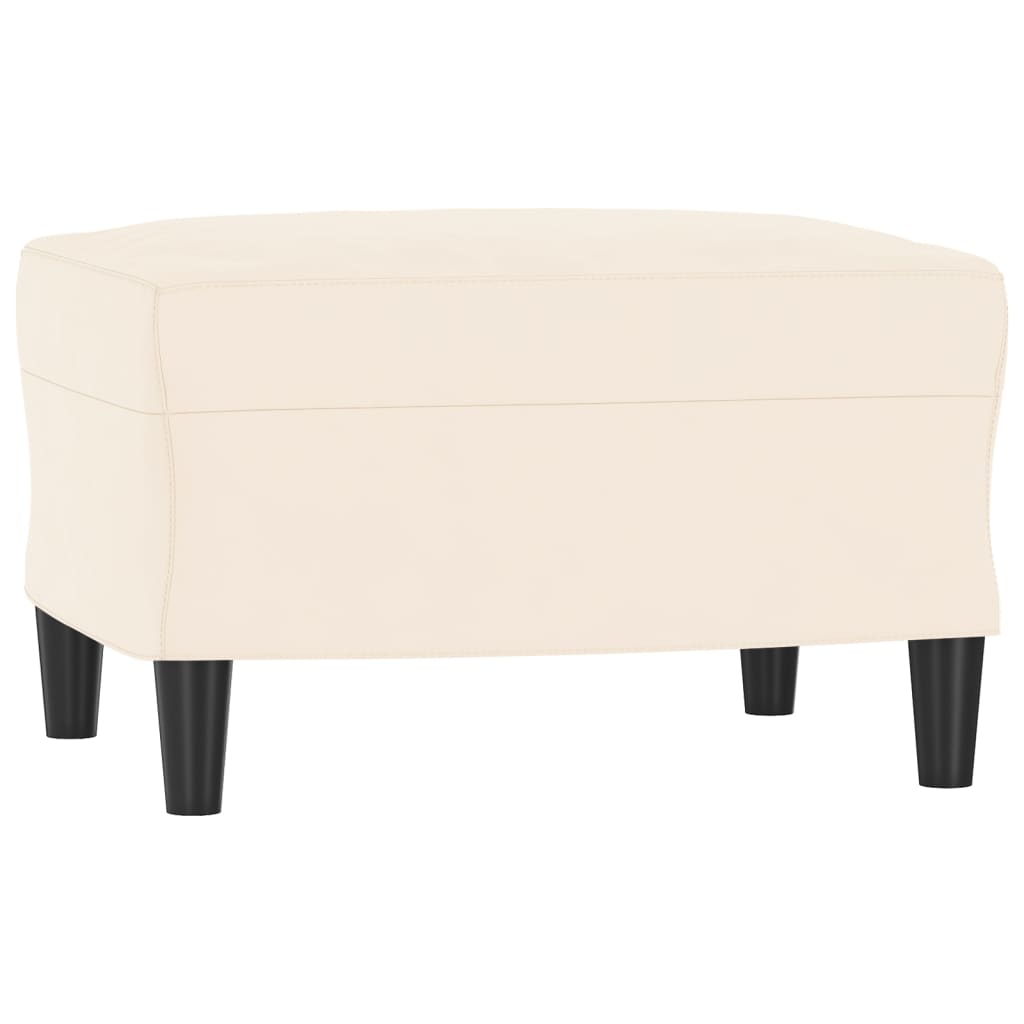 Banc Crème 70x35x41 cm Velours