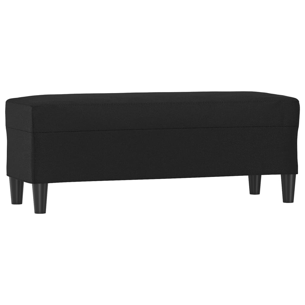 Banc Noir 100x35x41 cm Similicuir