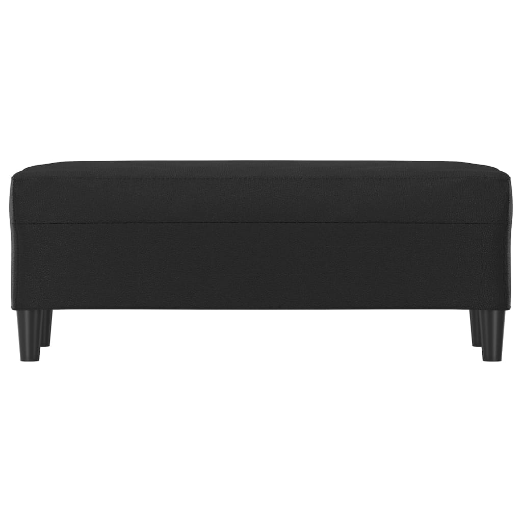 Banc Noir 100x35x41 cm Similicuir