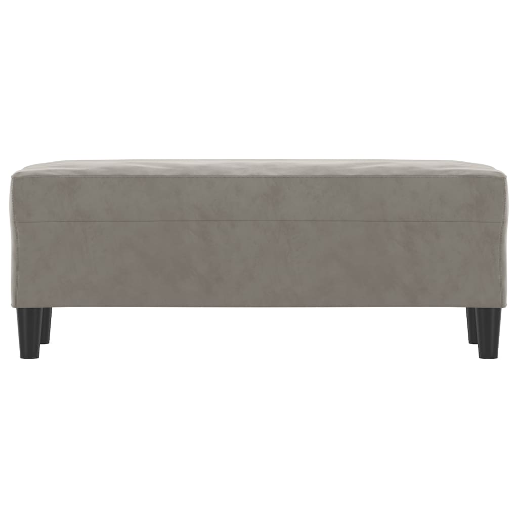 Banc Gris clair 100x35x41 cm Velours