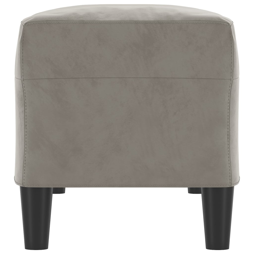 Banc Gris clair 100x35x41 cm Velours