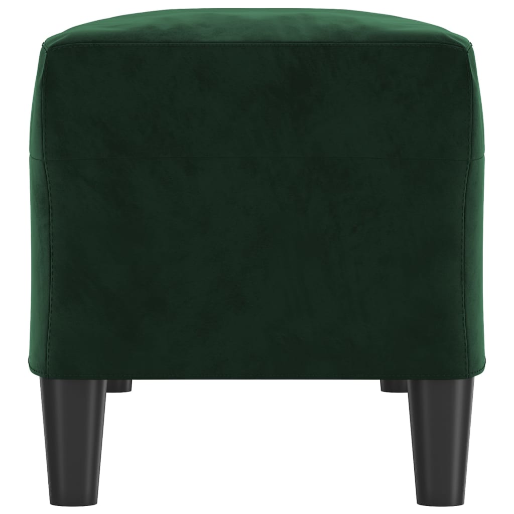 Banc Vert foncé 100x35x41 cm Velours