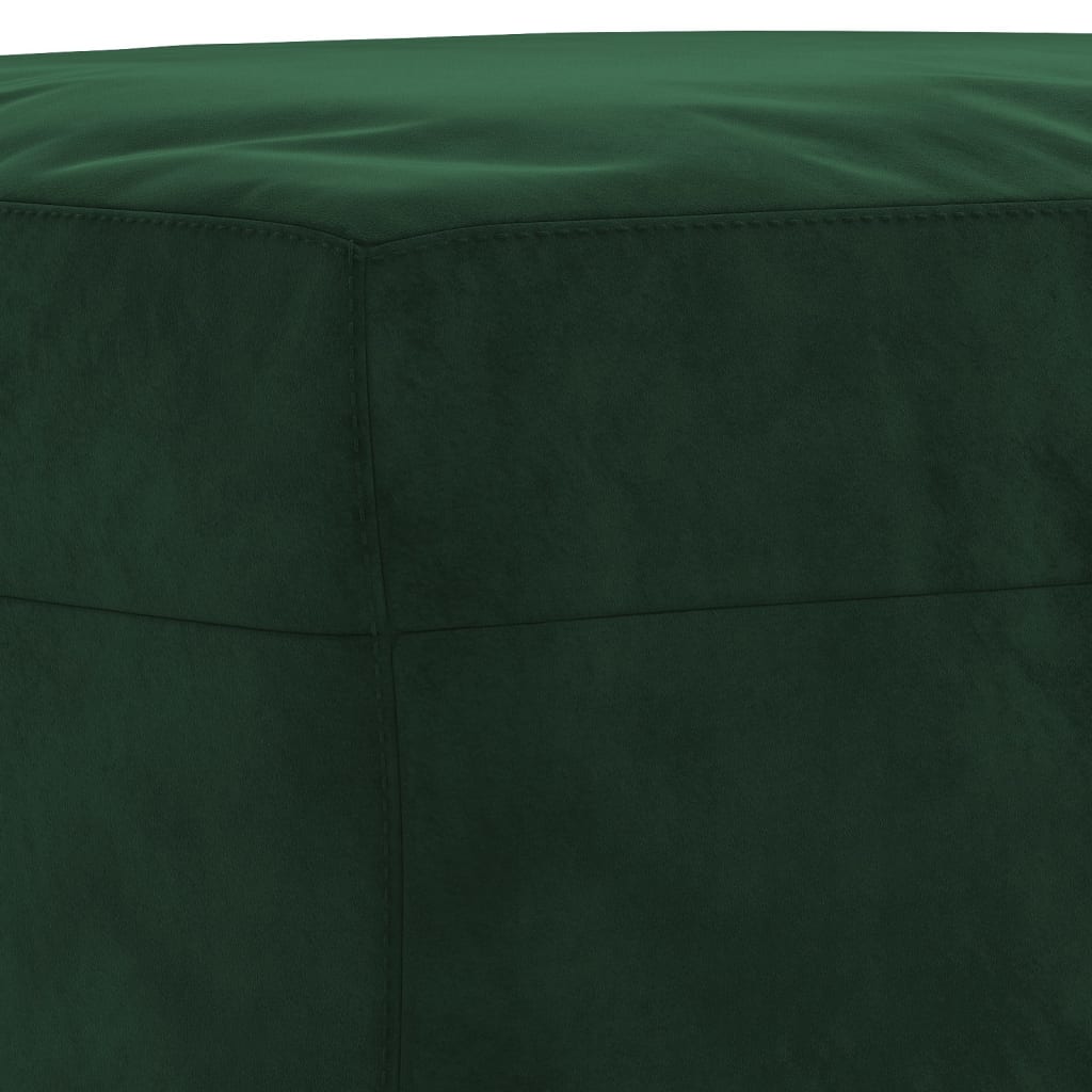 Banc Vert foncé 100x35x41 cm Velours