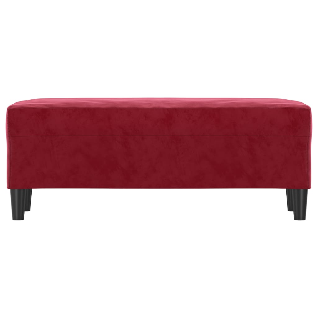 Banc Rouge bordeaux 100x35x41 cm Velours