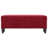 Banc Rouge bordeaux 100x35x41 cm Velours