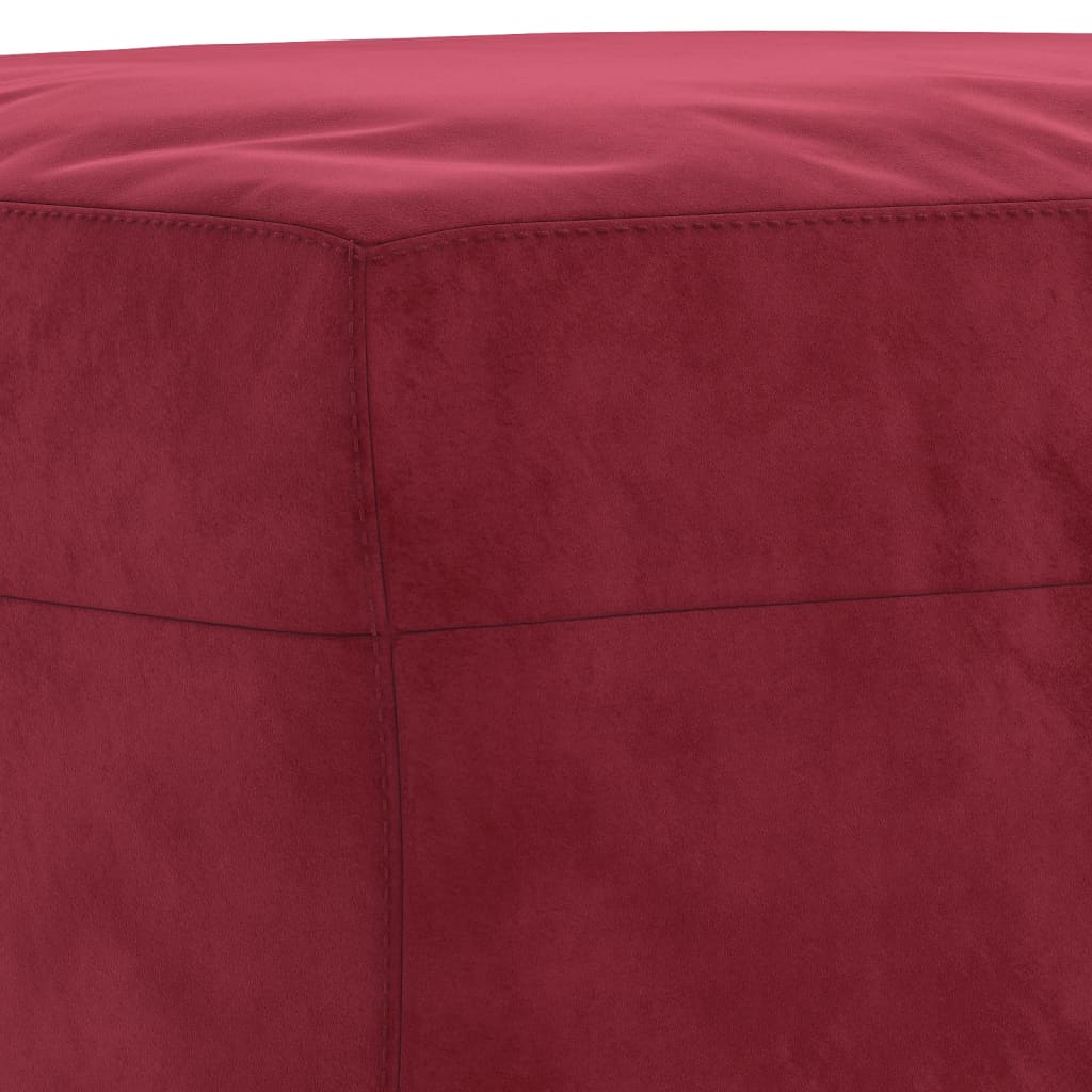 Banc Rouge bordeaux 100x35x41 cm Velours