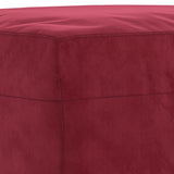 Banc Rouge bordeaux 100x35x41 cm Velours