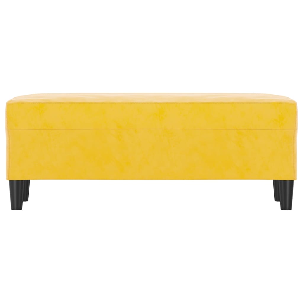 Banc Jaune 100x35x41 cm Velours