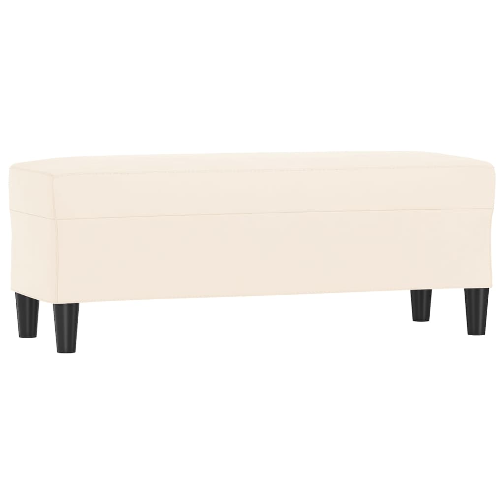 Banc Crème 100x35x41 cm Velours