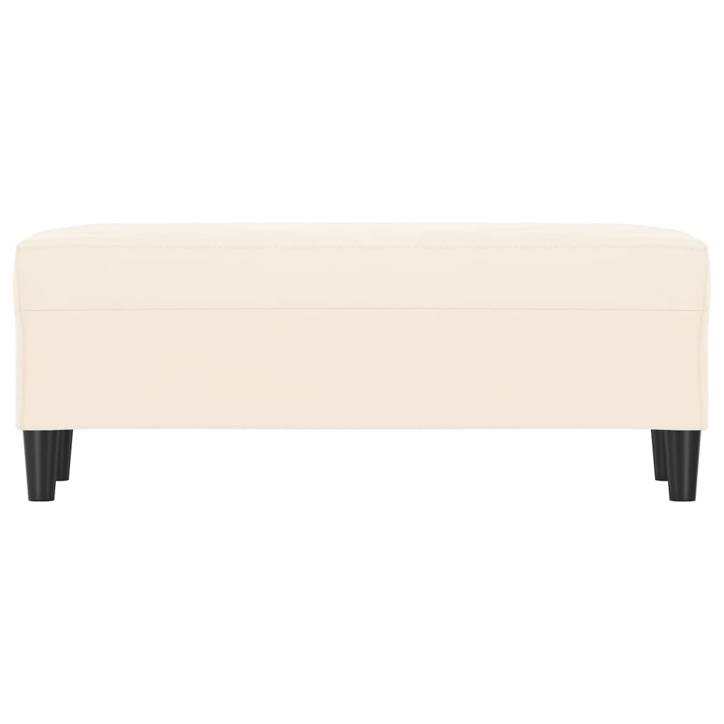 Banc Crème 100x35x41 cm Velours