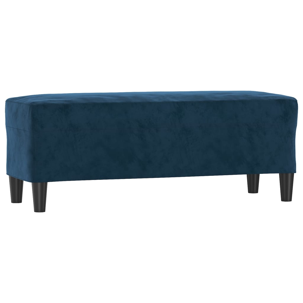 Banc Bleu 100x35x41 cm Velours