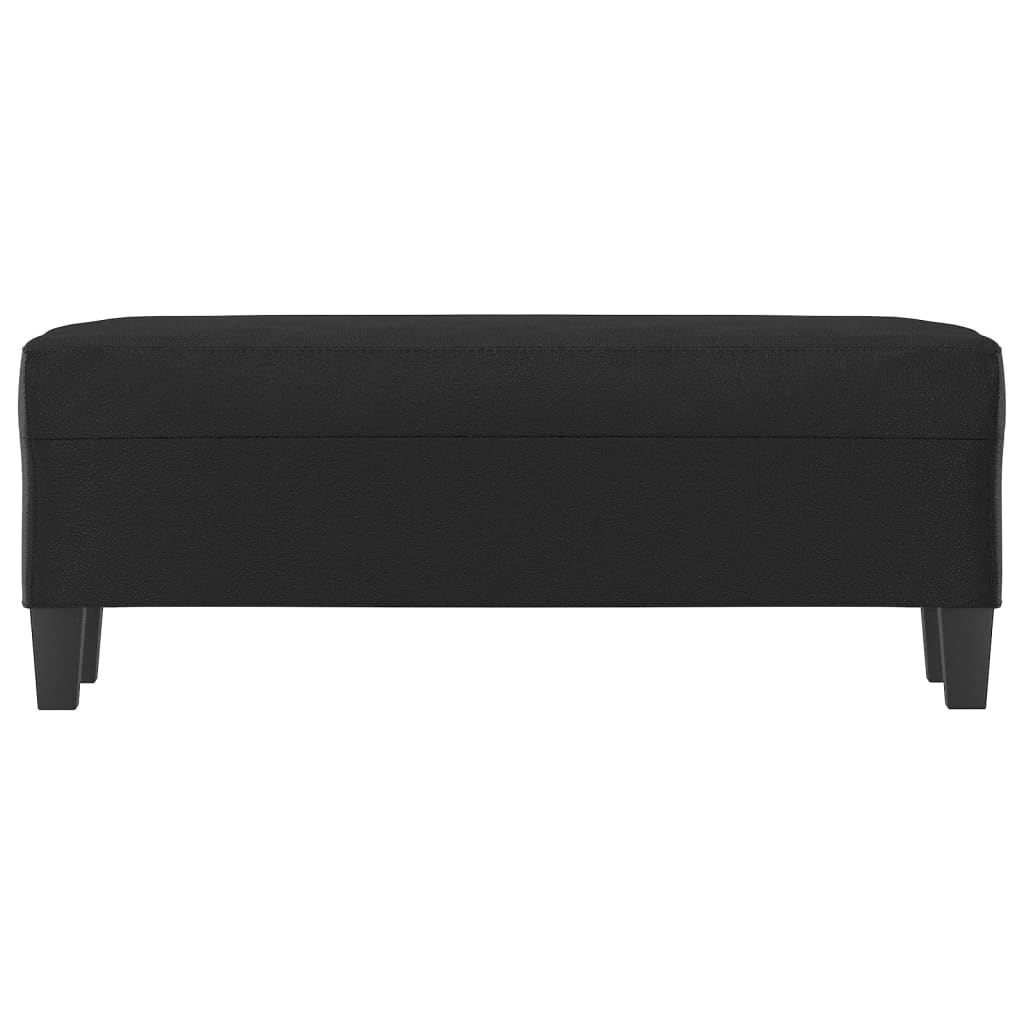 Banc Noir 100x35x41 cm Similicuir