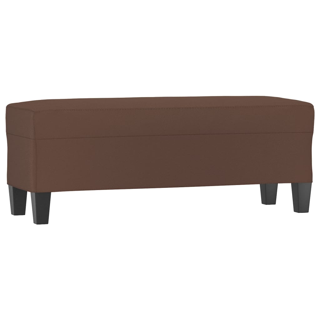 Banc Marron 100x35x41 cm Similicuir