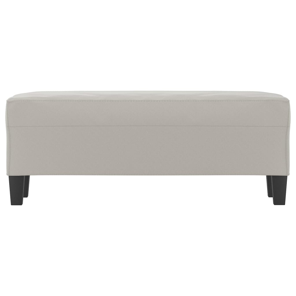 Banc Gris clair 100x35x41 cm Tissu microfibre