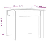 Honigbrauner Couchtisch 35x35x30 cm Massives Kiefernholz