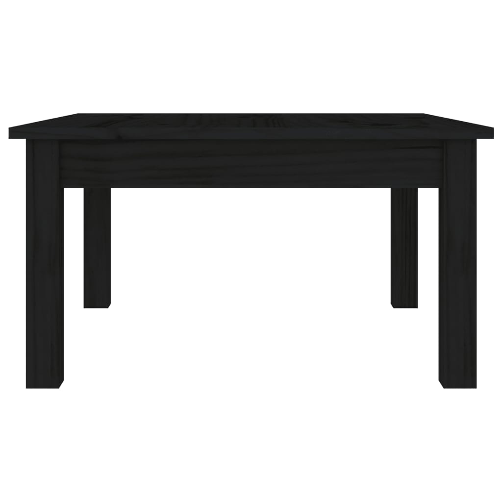 Table basse Noir 55x55x30 cm Bois massif de pin