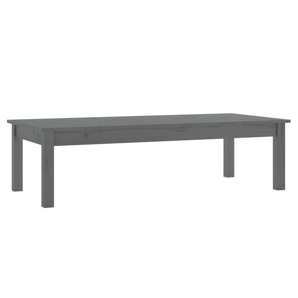 Couchtisch Grau 110x50x30 cm Massives Kiefernholz