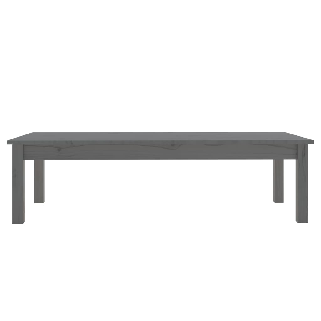 Couchtisch Grau 110x50x30 cm Massives Kiefernholz