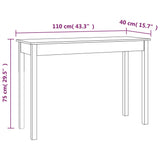 Console table 110x40x75 cm Solid pine wood