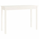 Table console Blanc 110x40x75 cm Bois massif de pin